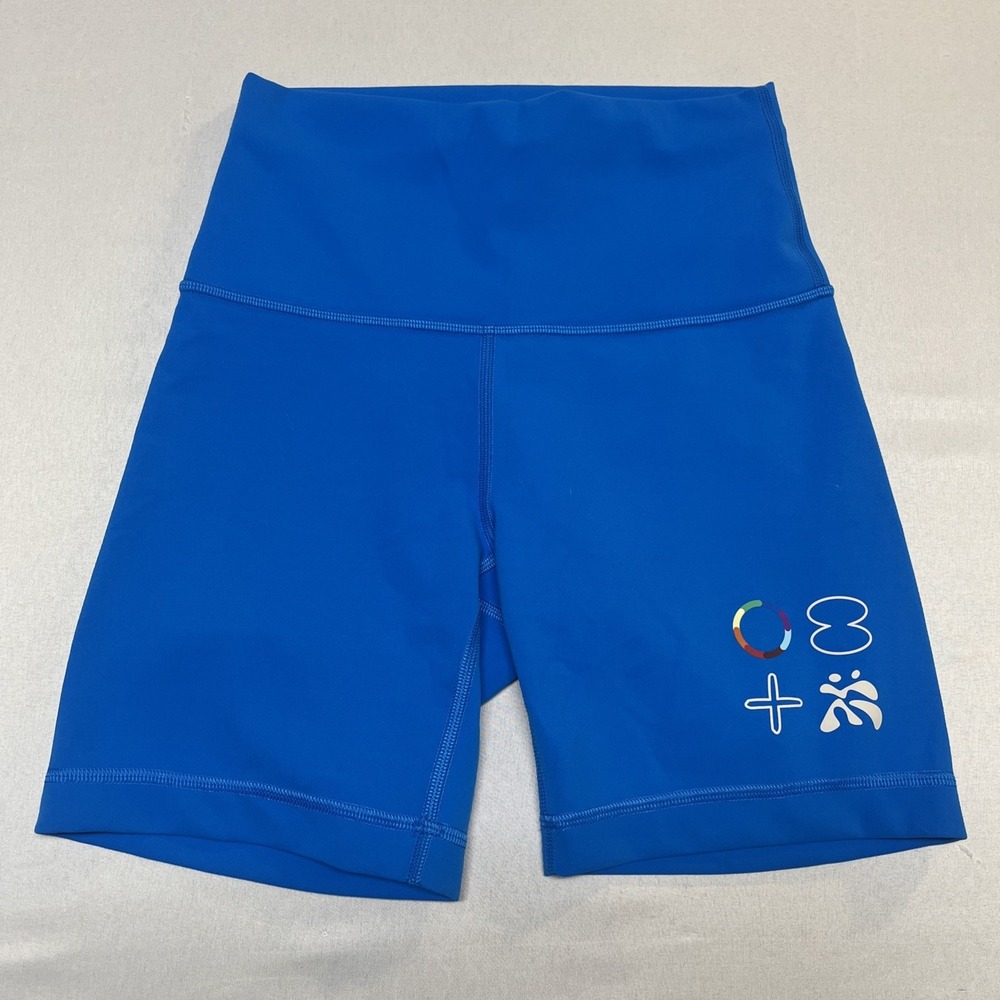 Lululemon Wunder Train Limited Edition Pride Pool Side Blue 6" Shorts‎ Size 4